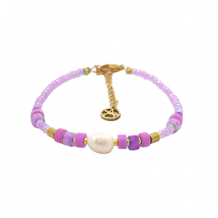 BRACCIALE CON CRISTALLO E PERLA - MNK2336E962