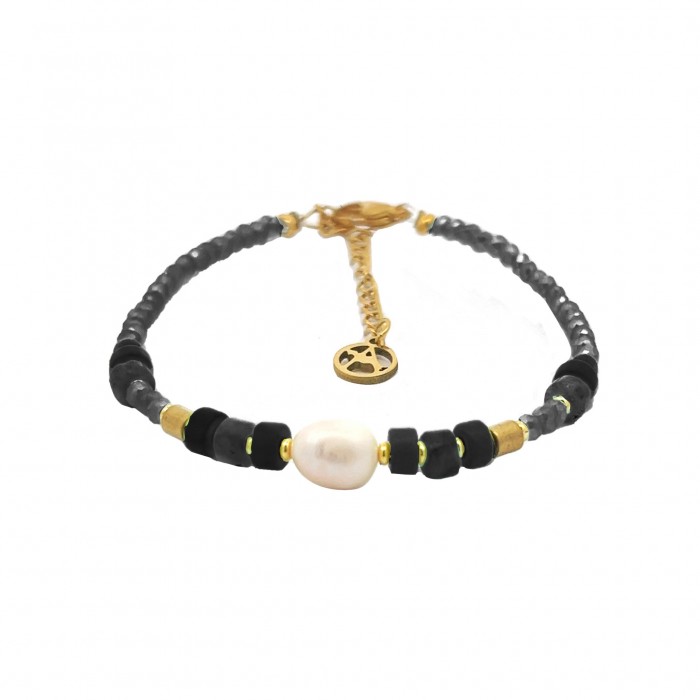 BRACCIALE CON CRISTALLO E PERLA - MNK2336E962