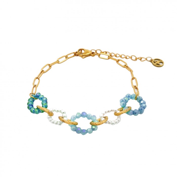 BRACCIALE A CATENA CON CRISTALLO - MNK2344E958