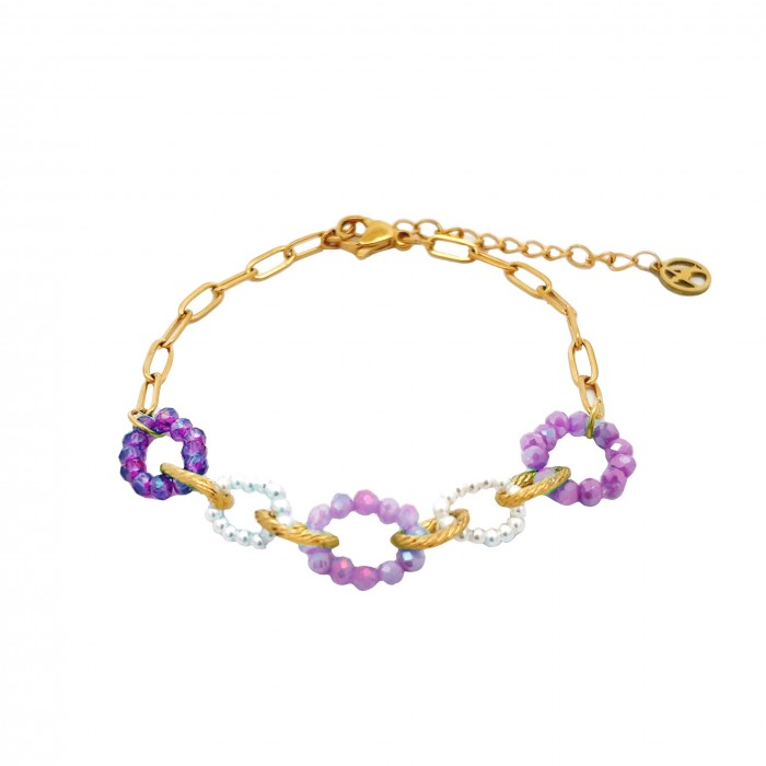 BRACCIALE A CATENA CON CRISTALLO - MNK2344E958