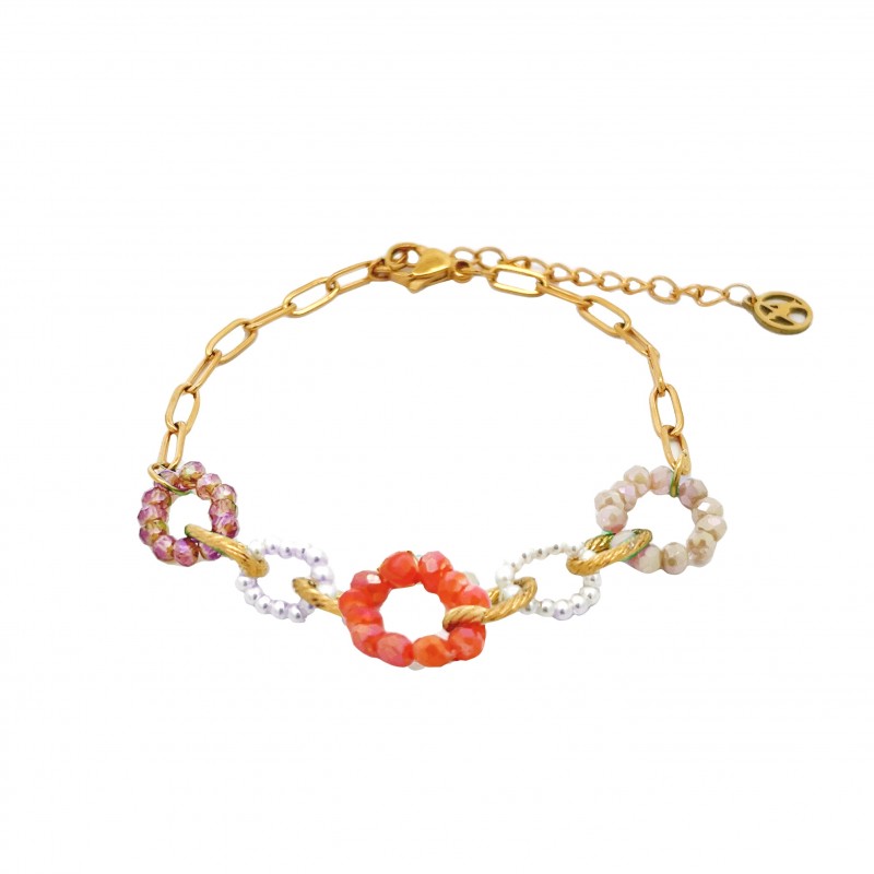 BRACCIALE A CATENA CON CRISTALLO - MNK2344E958