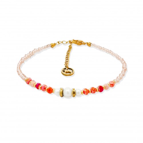 BRACCIALE CON CRISTALLO E PERLA - MNK2348E971