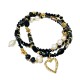 BRACCIALE ELASTICIZZATO CON CRISTALLO E PERLA - OL23120E729