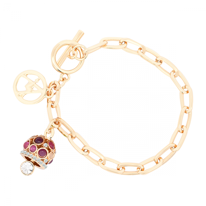 BRACCIALE CON CAMPANELLA E PIETRE - S10101-1G