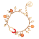 BRACCIALE SMALTATO CON PIETRE E PALLINE - S13762-G