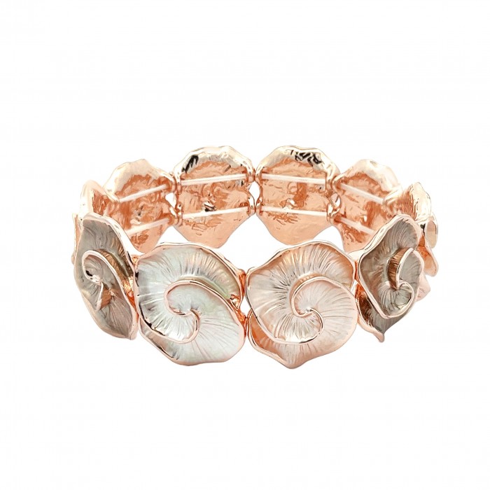 BRACCIALE ELASTICO SMALTATO CON FIORE - SW2388E709