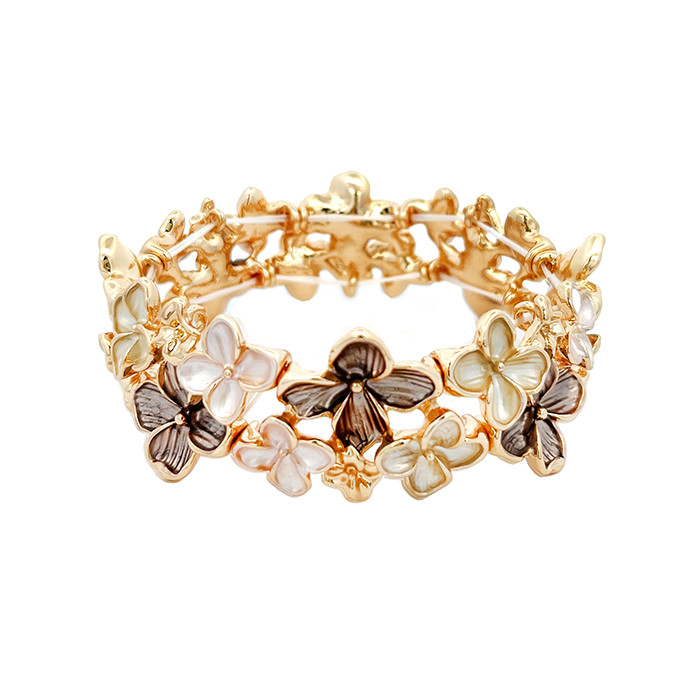 BRACCIALE ELASTICO SMALTATO FIORI - SW2388E931