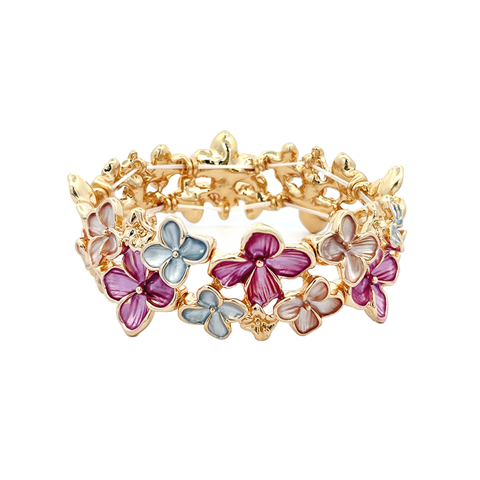 BRACCIALE ELASTICO SMALTATO FIORI - SW2388E931