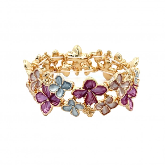 BRACCIALE ELASTICO SMALTATO FIORI - SW2388E931