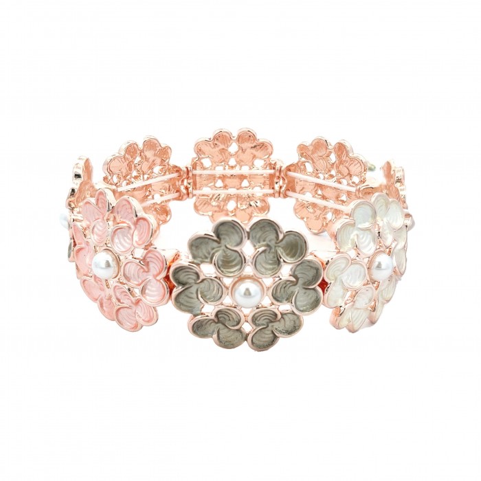 BRACCIALE ELASTICO SMALTATO CON PERLE - SW2388E933