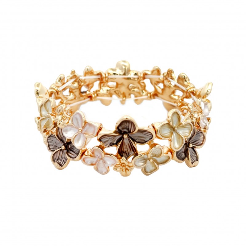 BRACCIALE ELASTICO SMALTATO FIORI - SW2388E931