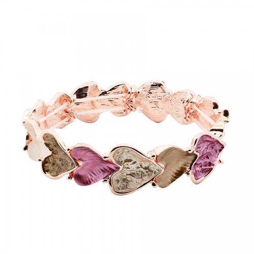 BRACCIALE ELASTICO CUORE SMALTATO - SW24680A776