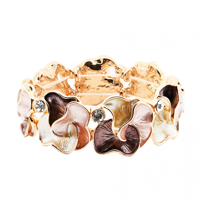 BRACCIALE ELASTICO SMALTATO CON STRASS - SW2488A354