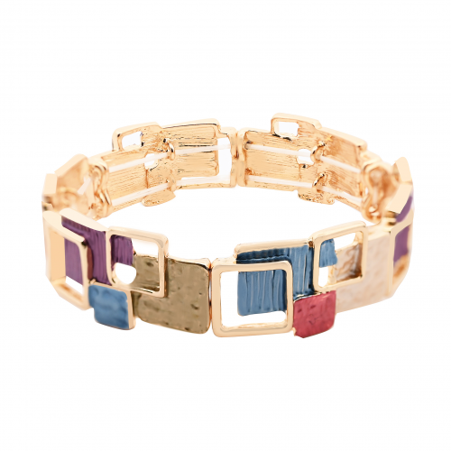 BRACCIALE ELASTICO GEOMETRICO SMALTATO - SW2488A357