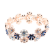 BRACCIALE ELASTICO FIORE SMALTATO CON STRASS - SW2488A788