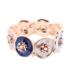 BRACCIALE ELASTICO A DISCO SMALTATO CON GRAPPOLO DI STRASS E PALLINE - SW2488A809