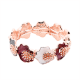 BRACCIALE ELASTICO A FIORE SMALTATO CON GRAPPOLO DI STAMI - SW2488A811