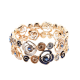 BRACCIALE ELASTICO FIORE SMALTATO CON STRASS - SW2488A816