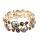 BRACCIALE ELASTICO FIORE SMALTATO CON STRASS - SW2488A816