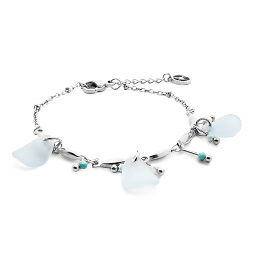 BRACCIALE CON PETALI FIORI E CRISTALLI - WF2460A85