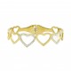 BRACCIALE RIGIDO A MOLLA CON CUORE TRAFORATA - WND2131128A76