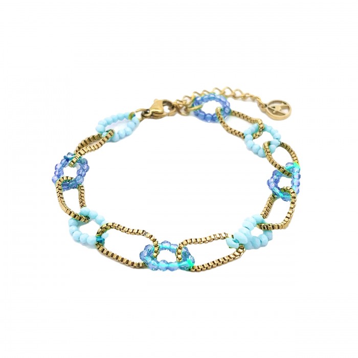 BRACCIALE A CATENA CON CRISTALLO - YNK2368F122