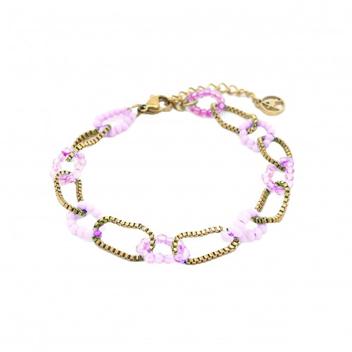 BRACCIALE A CATENA CON CRISTALLO - YNK2368F122