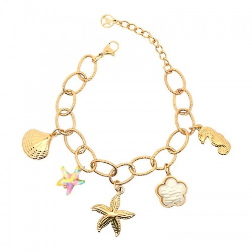 BRACCIALE A CATENA CON CHARMS MARINI - YNK2496A994