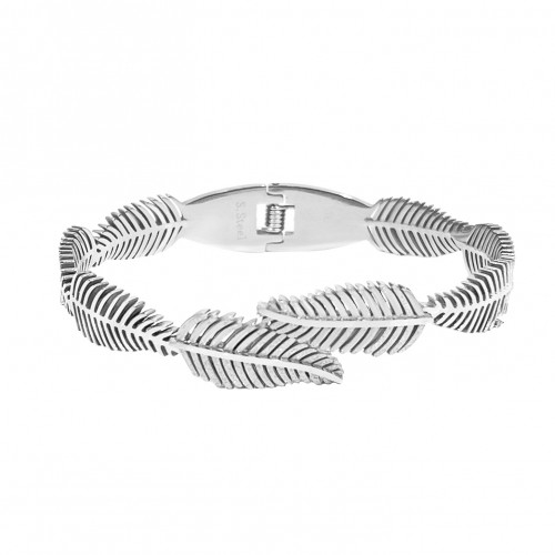 BRACCIALE RIGIDO A MOLLA CON FOGLIE - DH2288D312