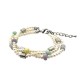 BRACCIALE TRE FILI CON PERLE - S13910G