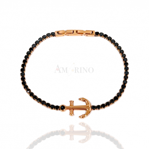 BRACCIALE PER UOMO ZIRCONIA E ANCORA - RD22713148D118