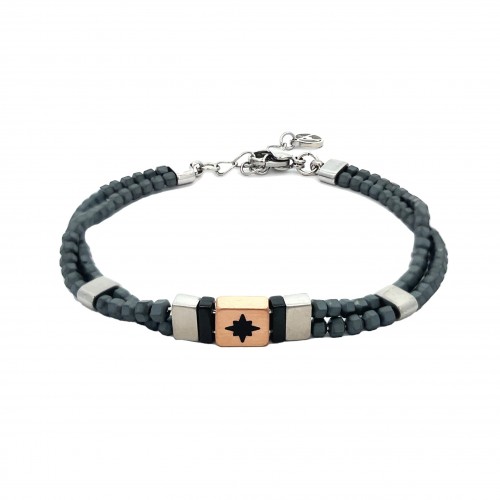 BRACCIALE UOMO CON DOPPIO CATENA - ANR20922120B97