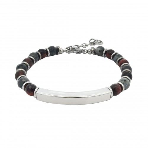 BRACCIALE UOMO PERLINE PIETRA - KM21313112A90