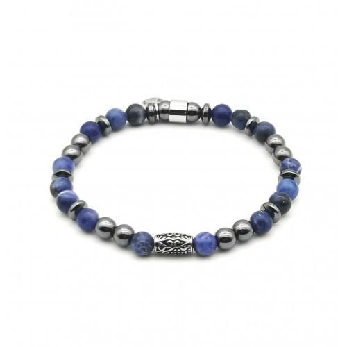 BRACCIALE ELASTICO CON PERLINE DI PIETRA - KM2131388B10