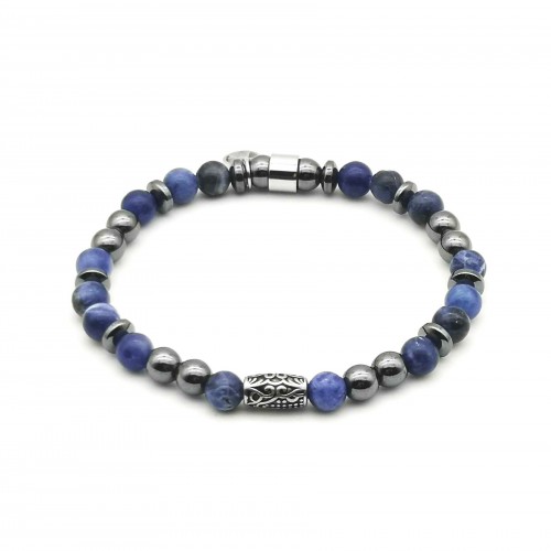 BRACCIALE ELASTICO CON PERLINE DI PIETRA - KM2131388B10