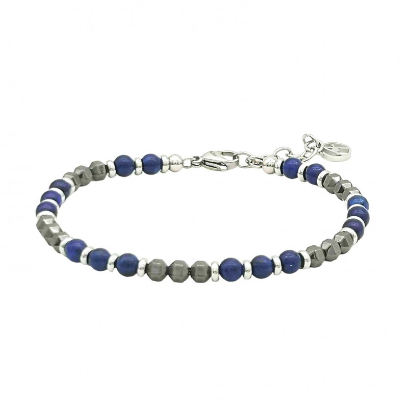 BRACCIALE UOMO CON PERLINE PIETRA - KM2131392A88