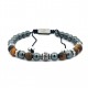 BRACCIALE UOMO CON PERLINE PIETRA - KM231024E140