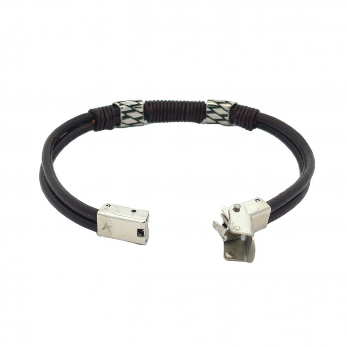 BRACCIALE UOMO CON VERA PELLE - KM23108E627