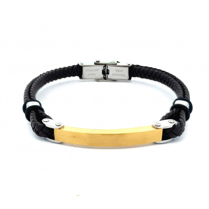 BRACCIALE UOMO CON VERA PELLE - KM23110E623