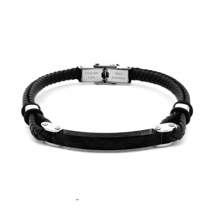 BRACCIALE UOMO CON VERA PELLE - KM23110E623