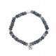 BRACCIALE UOMO CON PERLINE PIETRA - KM23848E141