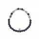 BRACCIALE UOMO CON PERLINE PIETRA - KM23944E138