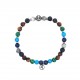 BRACCIALE UOMO CON PERLINE PIETRA - KM23952E147