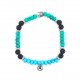 BRACCIALE UOMO CON PERLINE PIETRA E BUDDA - KM2396E139