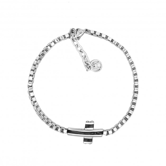 BRACCIALE UOMO CON CROCE E PUNTO LUCE - RD23128E228