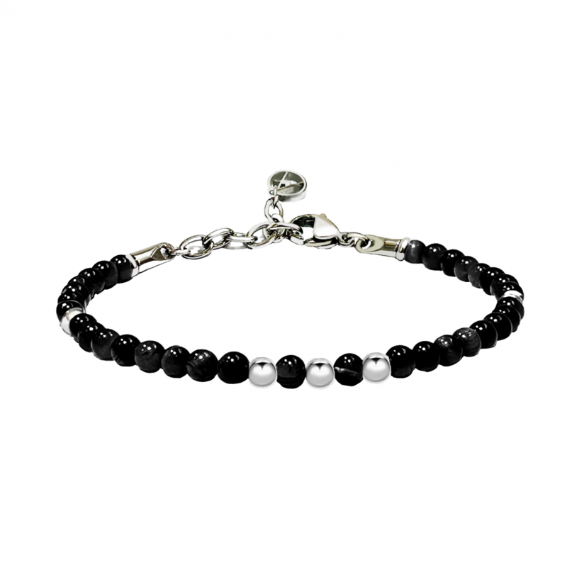 BRACCIALE UOMO CON PERLINE PIETRA - RD2372E206