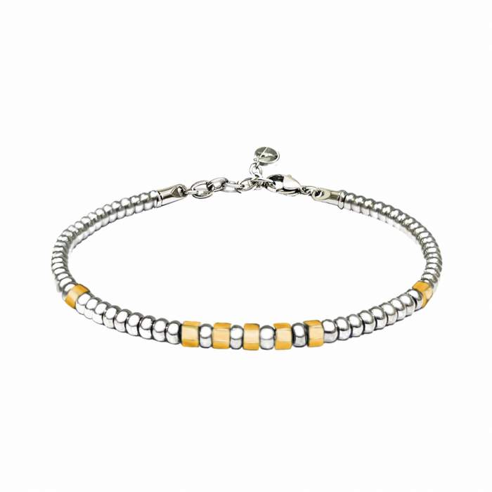 BRACCIALE UOMO CON PERLINE PIETRA - RD2388E204