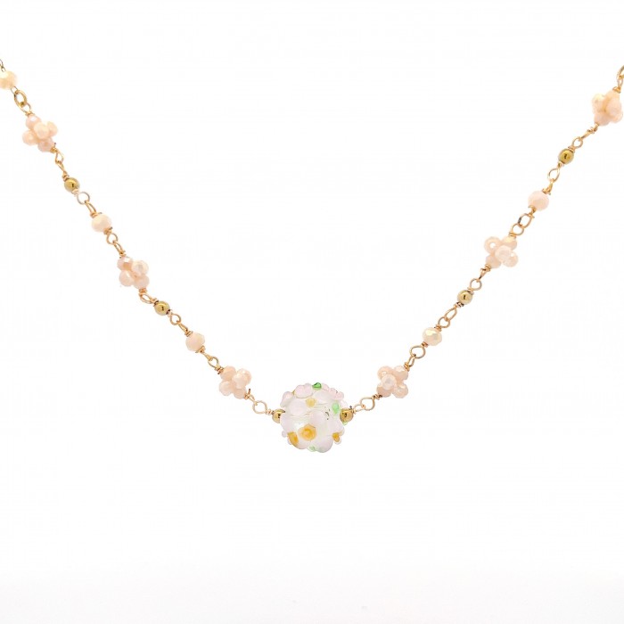 COLLANA CON PALLA FIORI  - 222281344B32