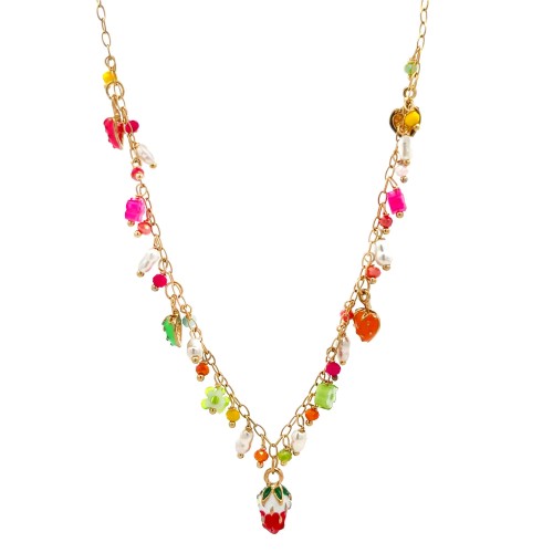 COLLANA CON CRISTALLO FRAGOLA - 22228160B45