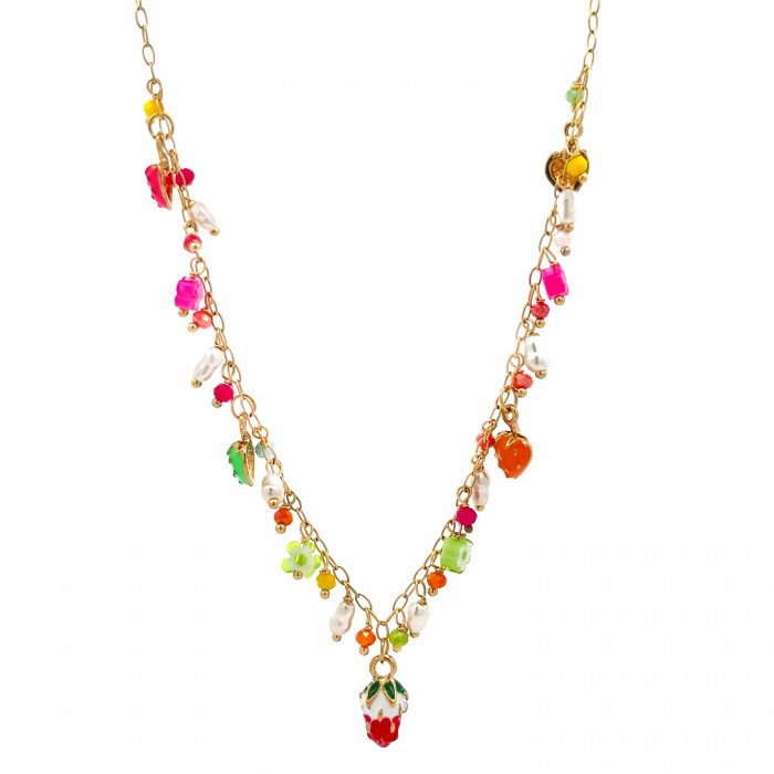 COLLANA CON CRISTALLO FRAGOLA - 22228160B45